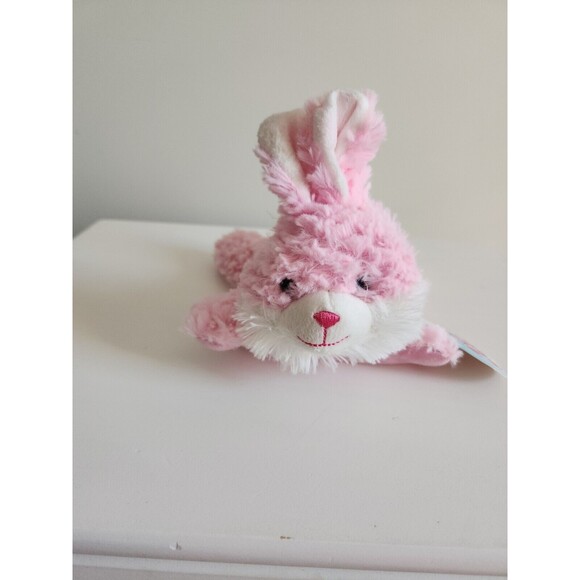 Greenbrier Other - NWT Greenbrier Pink Mini Bunny Rabbit White Fuzzy Friends Dollar Tree Plush Toy
